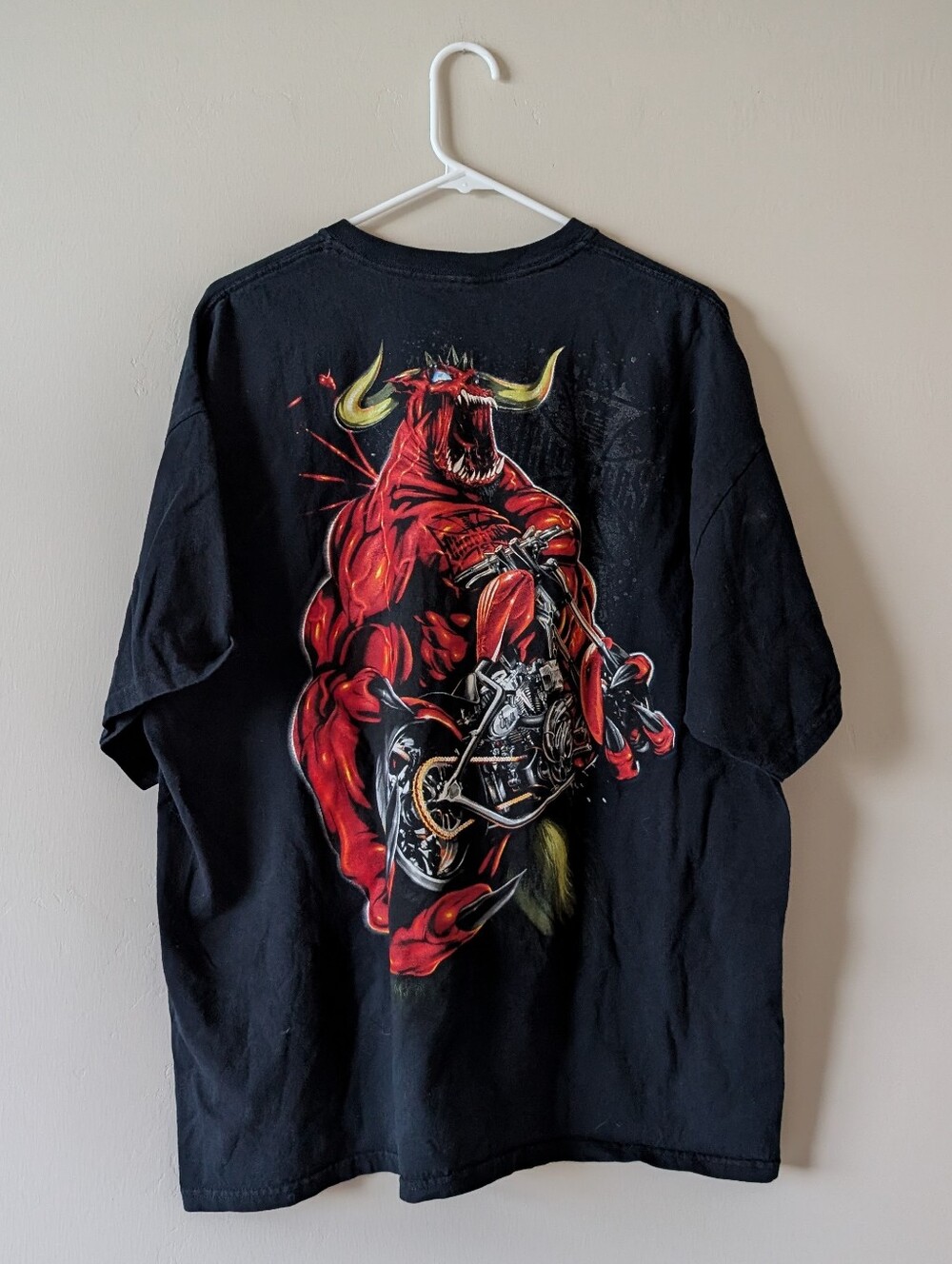 Vintage West Coast Choppers "Raging Monster" double-sided black T-shirt Size XXL